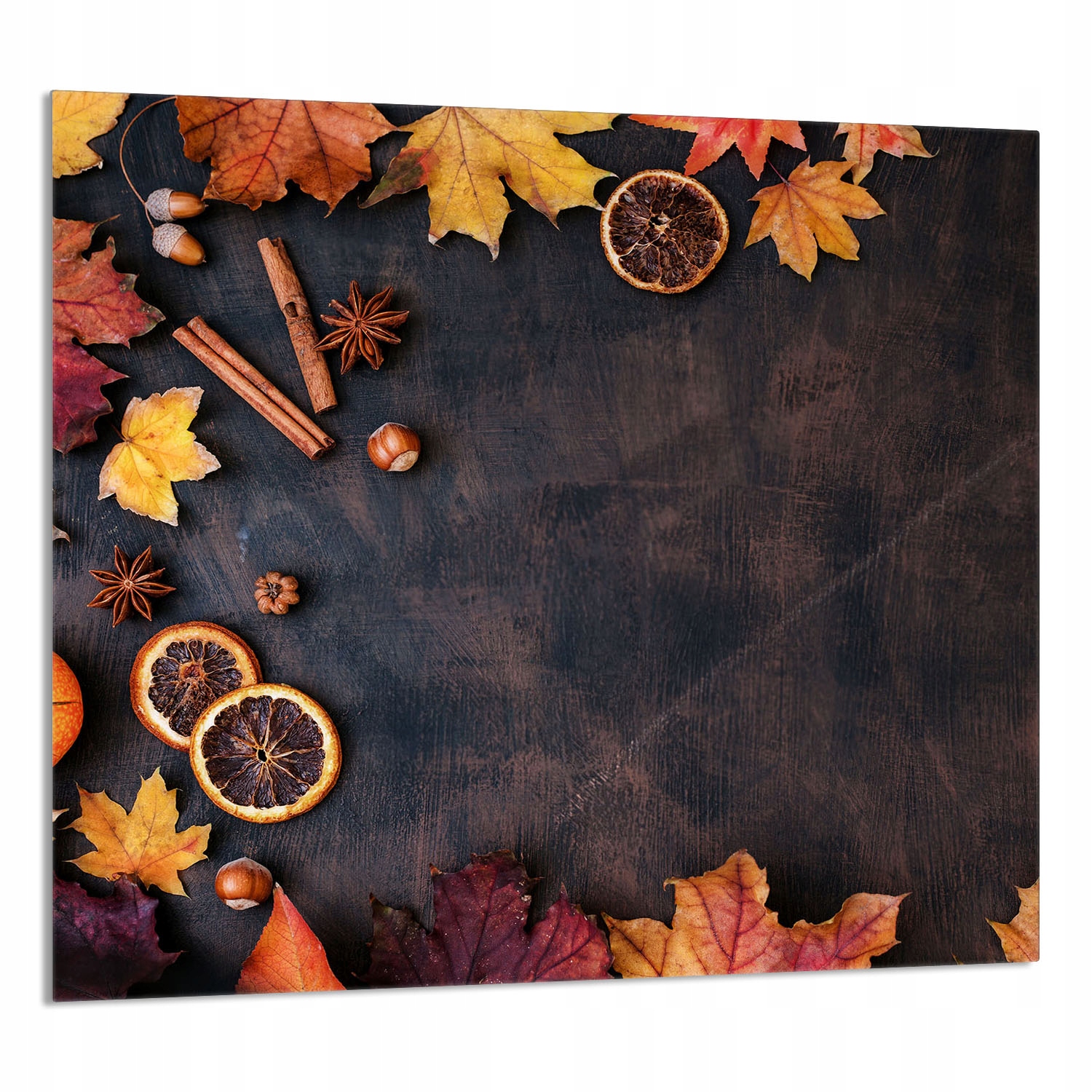 Skleněný Panel Do Kuchyně 65x60 Listy Tvrzené Sklo