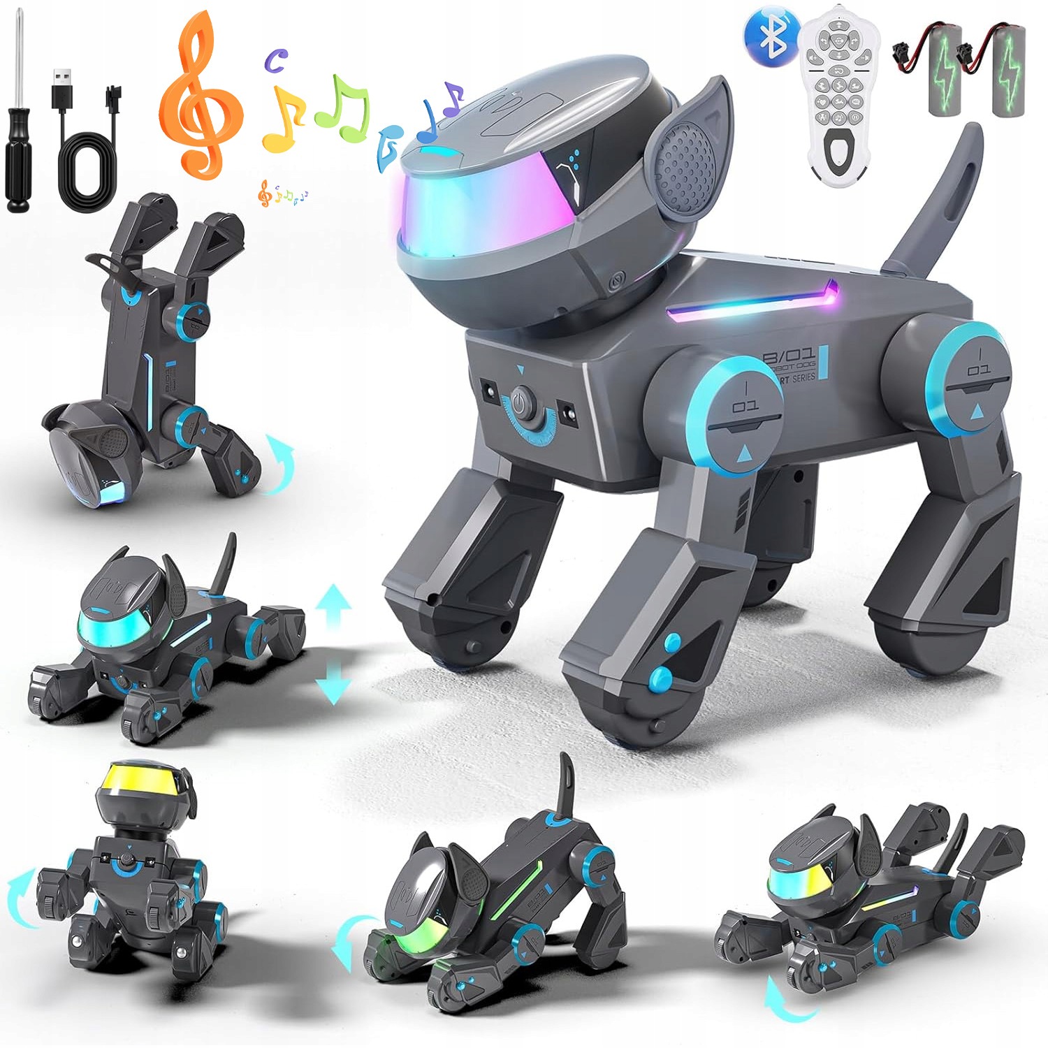 Interaktivní Robot Pejsek Programovatelný Bluetooth Kreativní Dárek Pro Děti