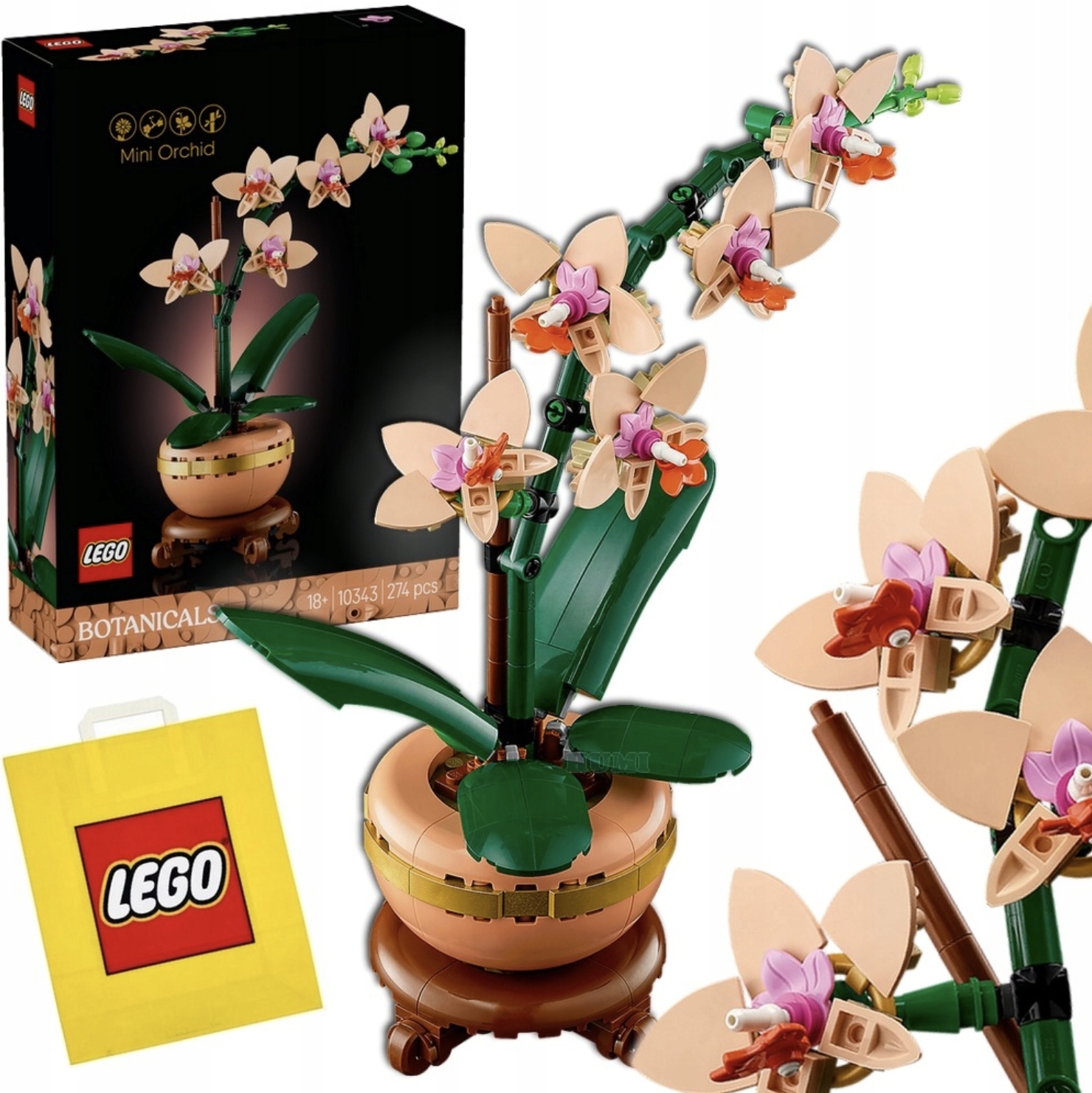 Lego Botanicals 10343 Mała Orchidea Zestaw Klocków Kwiaty,