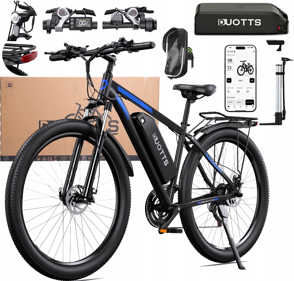 Pojazd Elektryczny Duotts C29 1000W 48V 15AH 55KM/H 100KM App +Dvě baterie