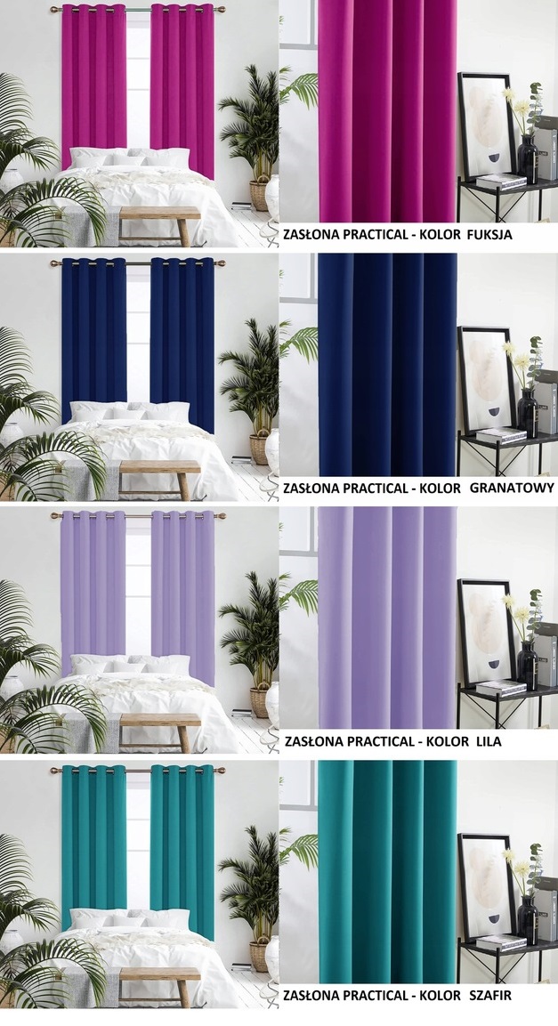 MATOWE ZASŁONY GOTOWE NA PRZELOTKACH 140x250 KÓŁKA Marka Syl-Mar