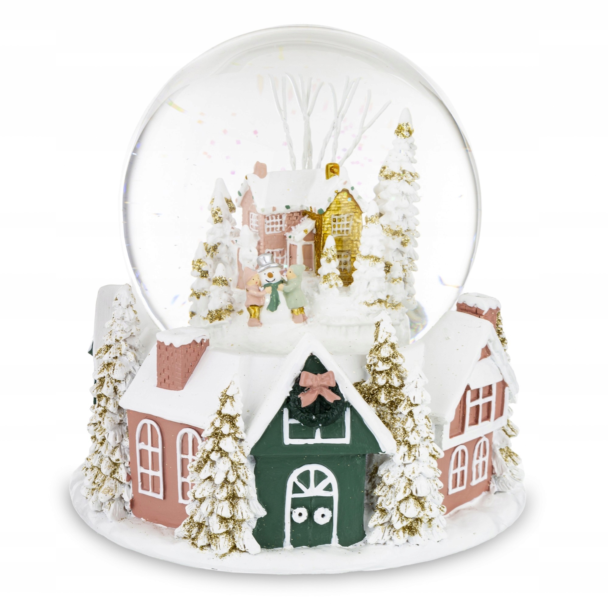 Skleněná Sněhová Koule S Pozitivem 16 CM Zimní Městečko