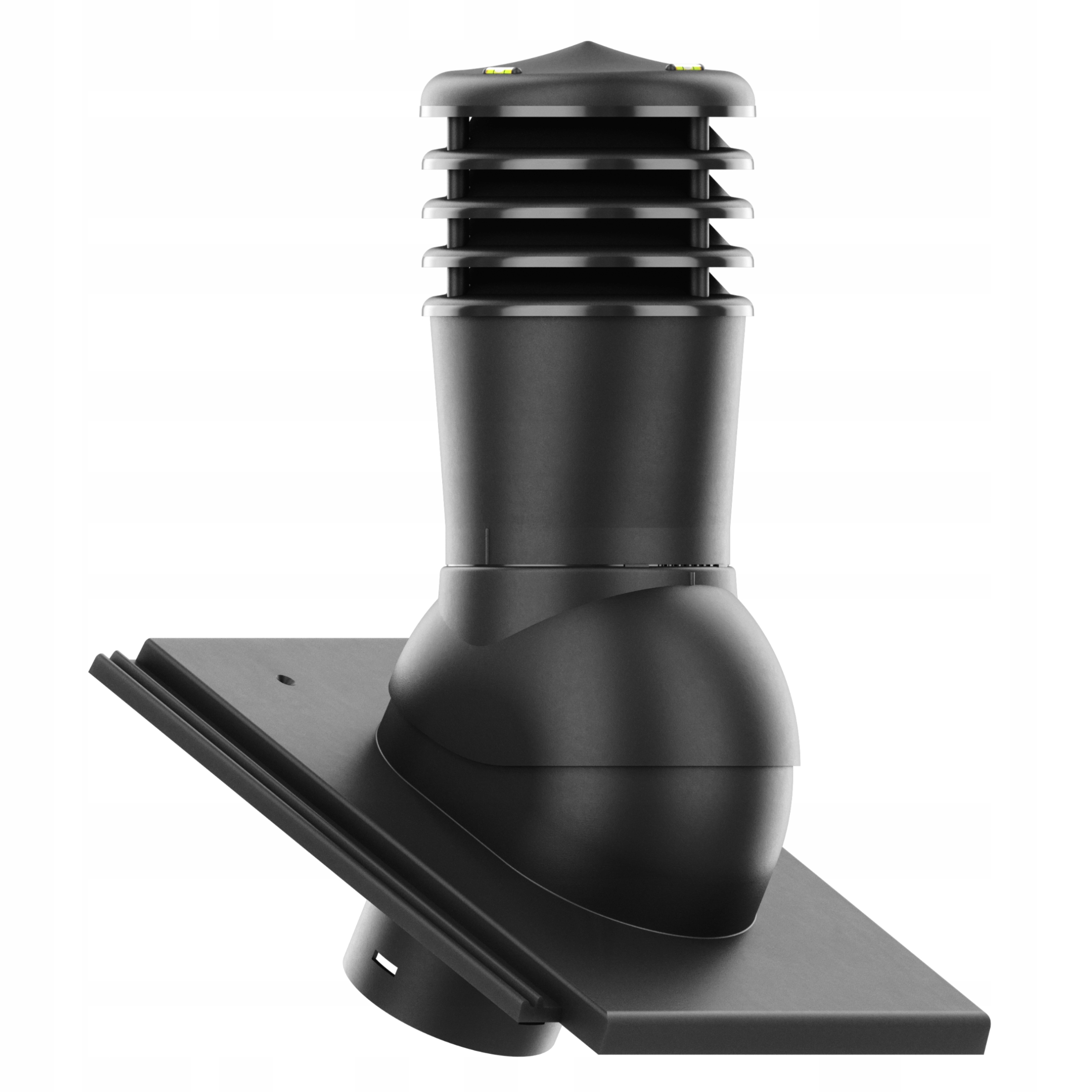 Větrací komín Smart fi150 střešní taška Braas Teviva Černá