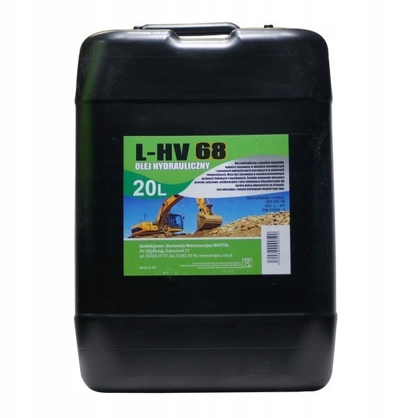 

Dcs Motol L-hv 68 olej hydrauliczny do koparki 20L