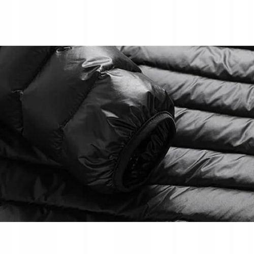 KLASYCZNA DAMSKA JESIENNA PRZEJŚCIOWA KURTKA Z KAPTUREM BLACK PIKOWANA M/L Marka bez marki