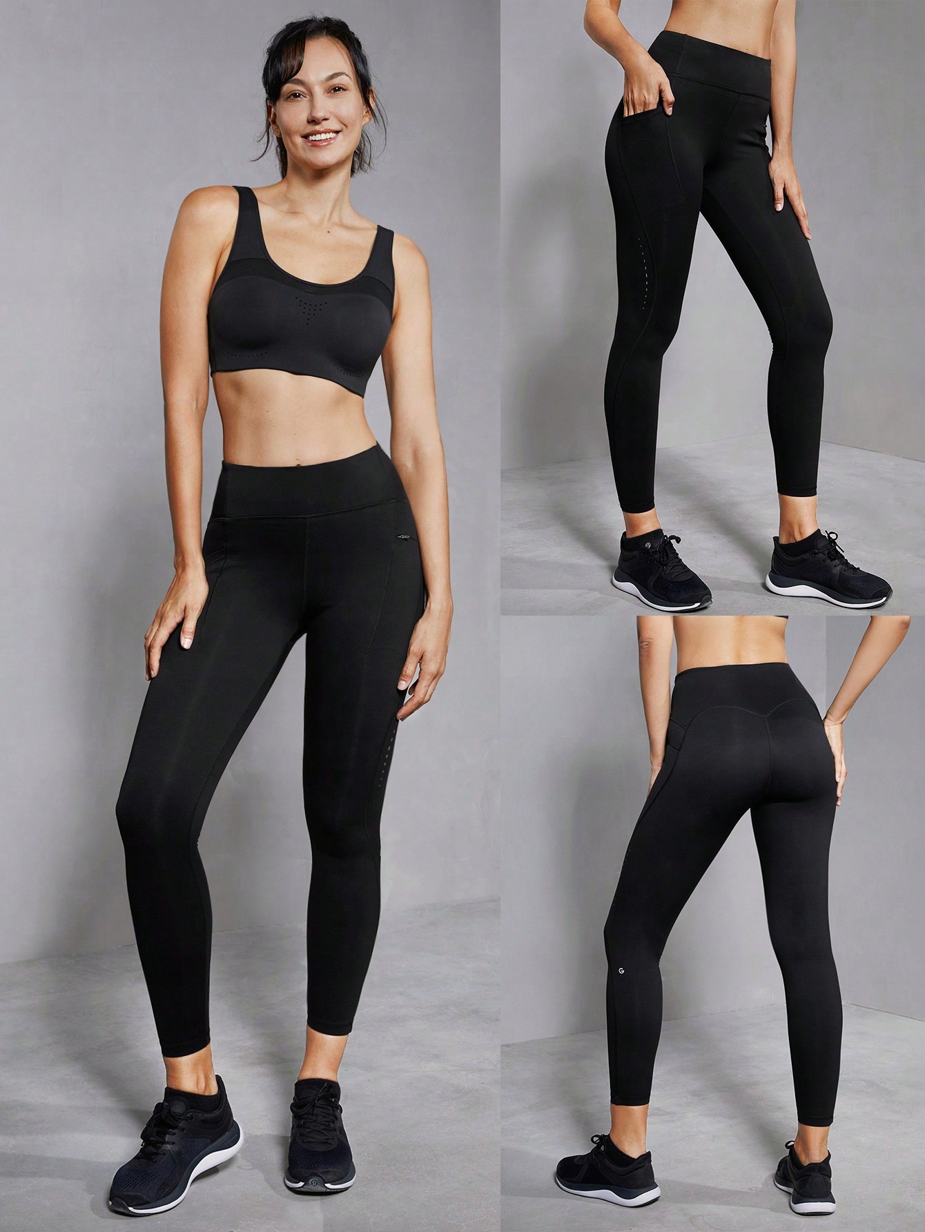 Legginsy Sportowe Treningowe Szybkoschnące Z Kieszeniami Glowmode S 36