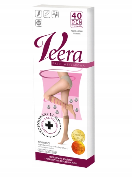 

Veera Podkolanówki damskie uciskowe 40 den 3/4