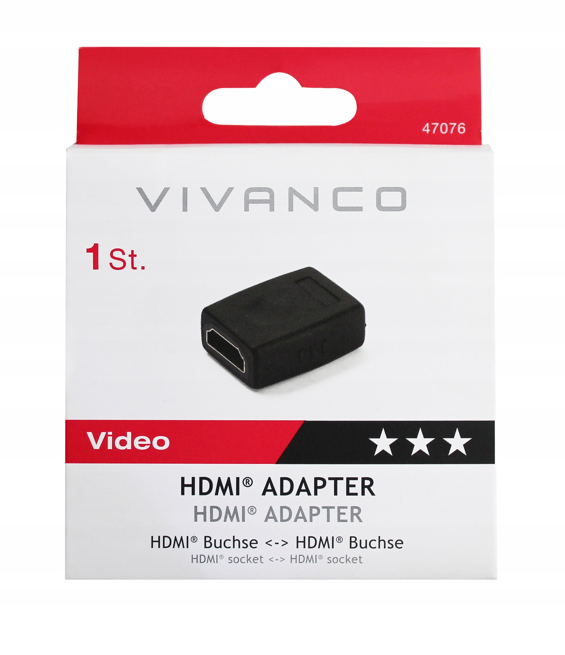 Adapter / Łączówka HDMI-HDMI VIVANCO SKLEP W-WA Złącza gniazdo HDMI - gniazdo HDMI