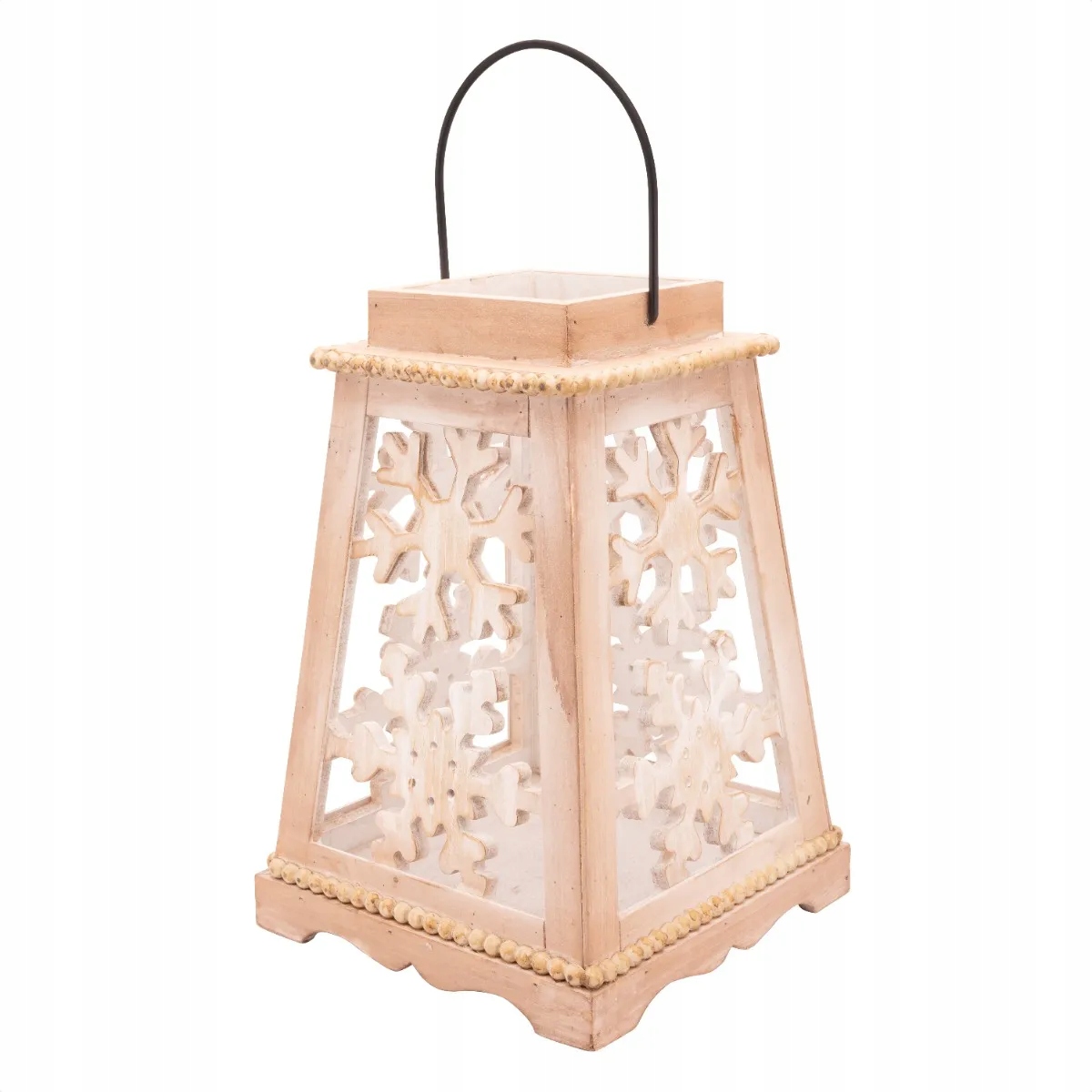 Dekorativní dřevěná lucerna sněhová lucerna Altom Design 47 cm