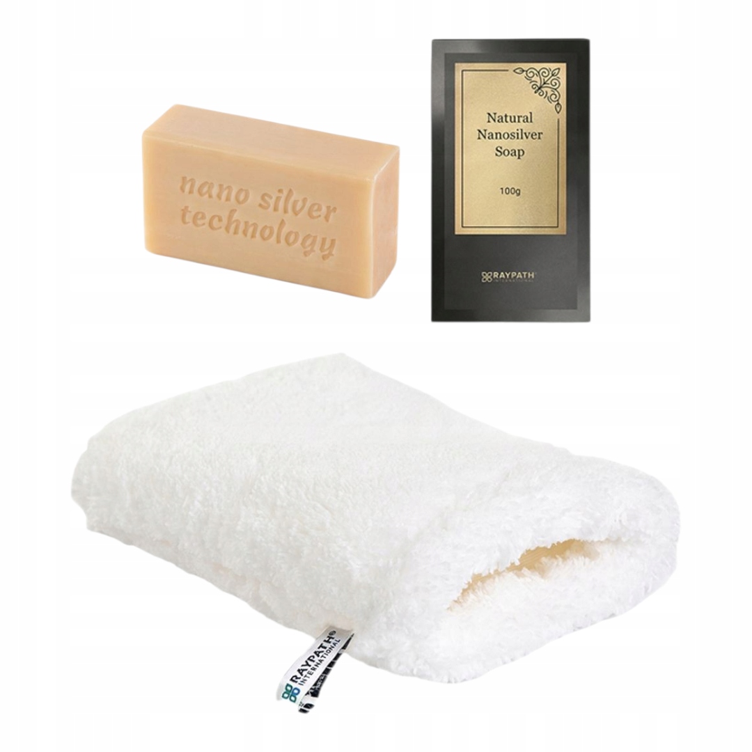 Levně Sada Na Čištění Raypath Gaučů Koberců Rukavice Mýdlo Šedé S Nanorebem