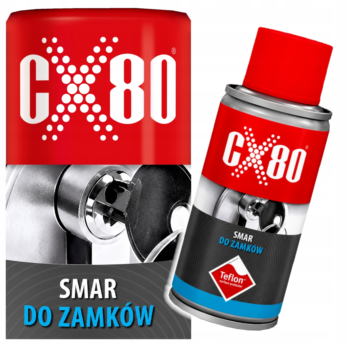 Zestaw Smar do zamków teflon CX80 4x150ml Spray