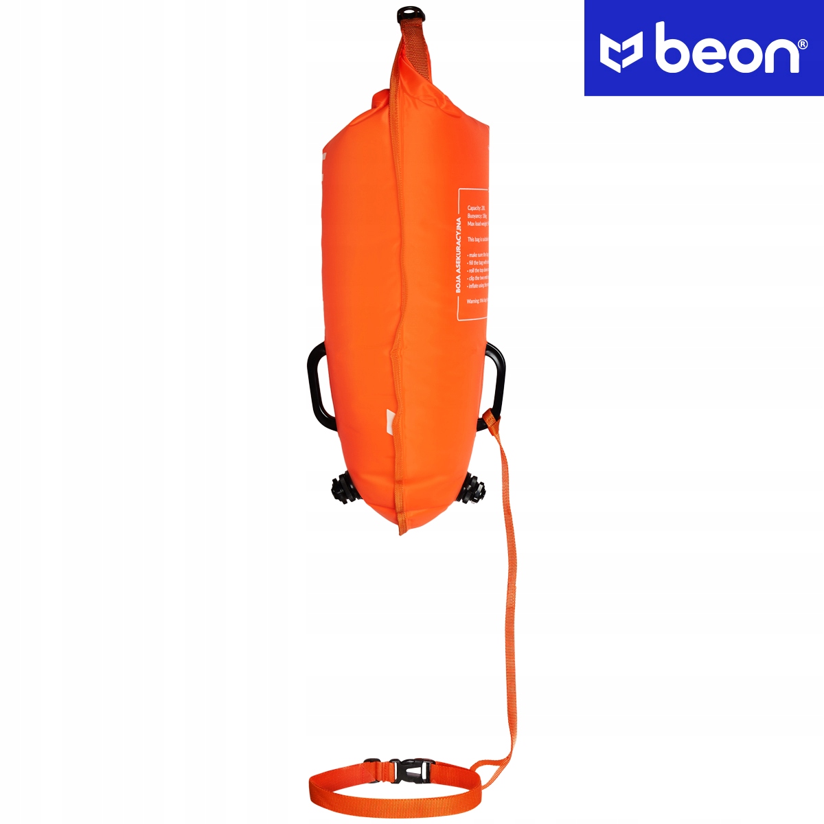 BOJKA DO PŁYWANIA BOJA ASEKURACYJNA PŁYWACKA SUCHA KIESZEŃ DMUCHANA BEON Kod producenta 5904107773032