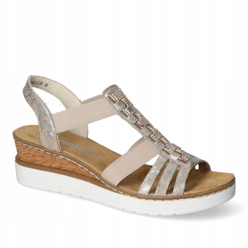 Dámské sandály Rieker Metalik Kožené 39