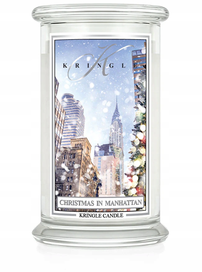 Kringle Candle Christmas in Manhattan velká vonná svíčka 624 g 2 knoty