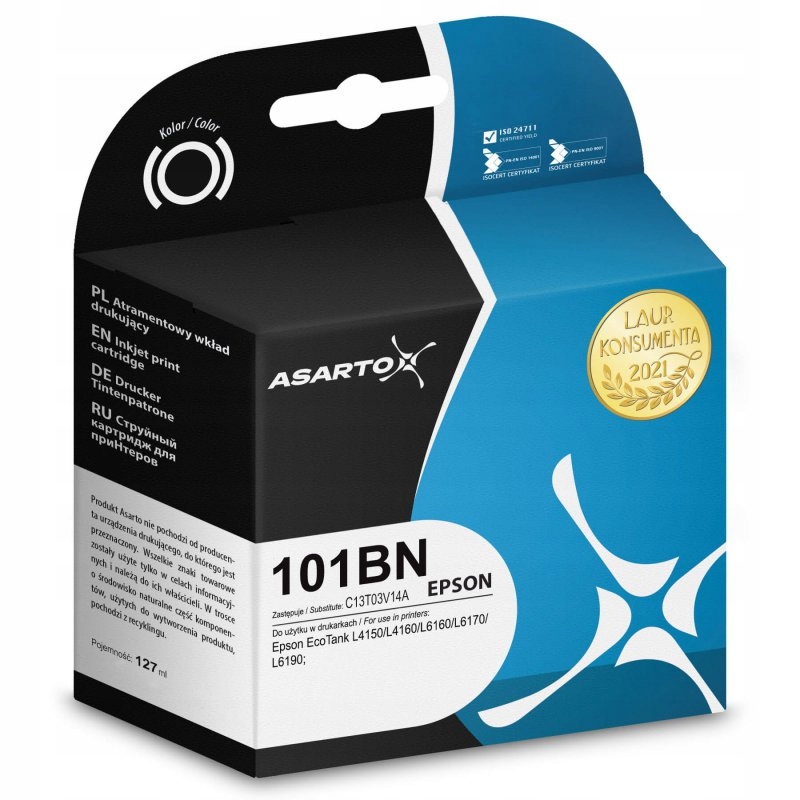 Tusz Asarto do Epson 101BN C13T03V14A 127 ml black
