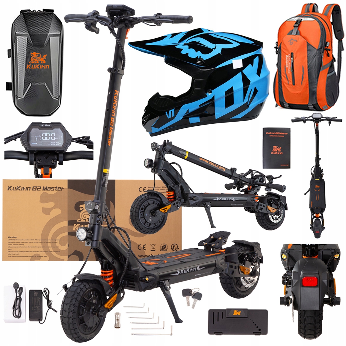 Kukirin G2 Master elektrické vozidlo 2000W 52V 20.8AH 70KM 60KM/H +Dárek