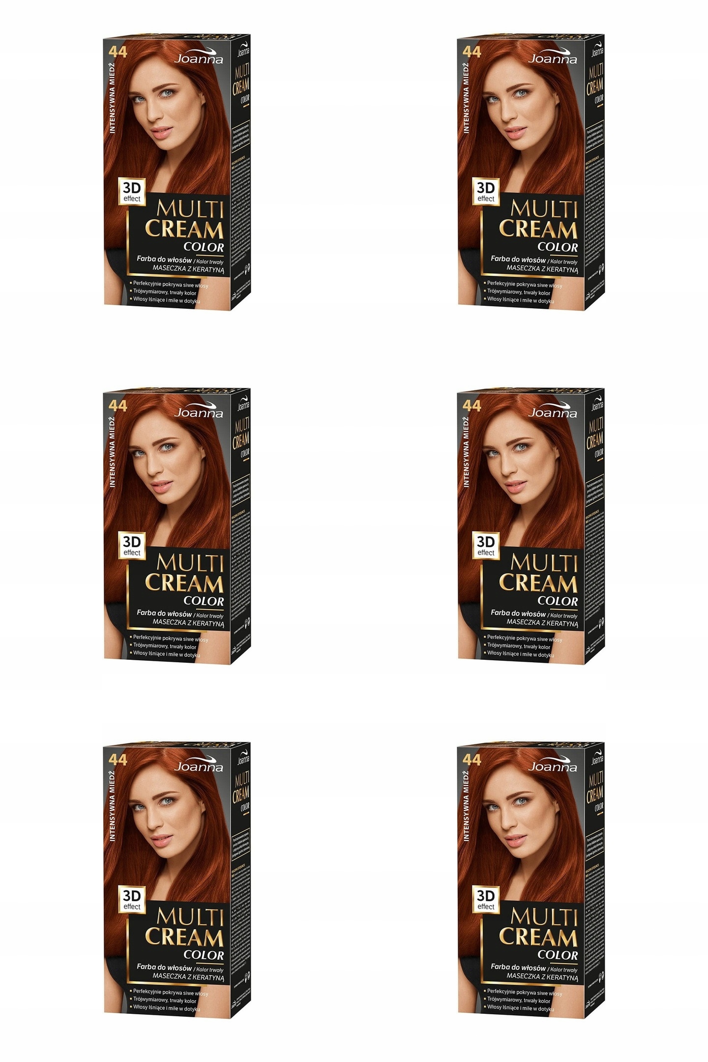 Joanna Multi Cream barva 44 Intenzivní Měděná, 6 Ks