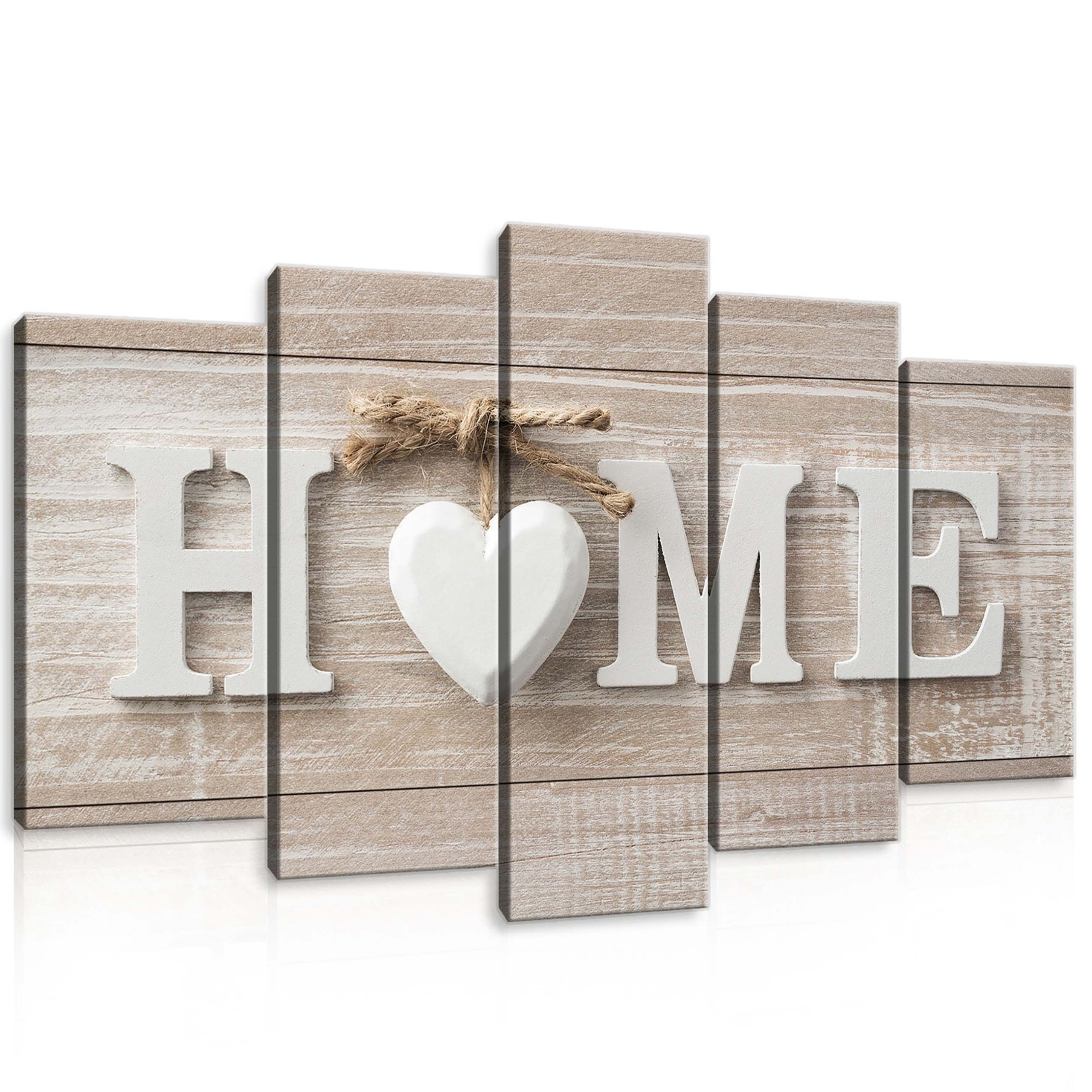 Obraz 100x60 Dům teplo rodina láska srdce shabby chic provázek