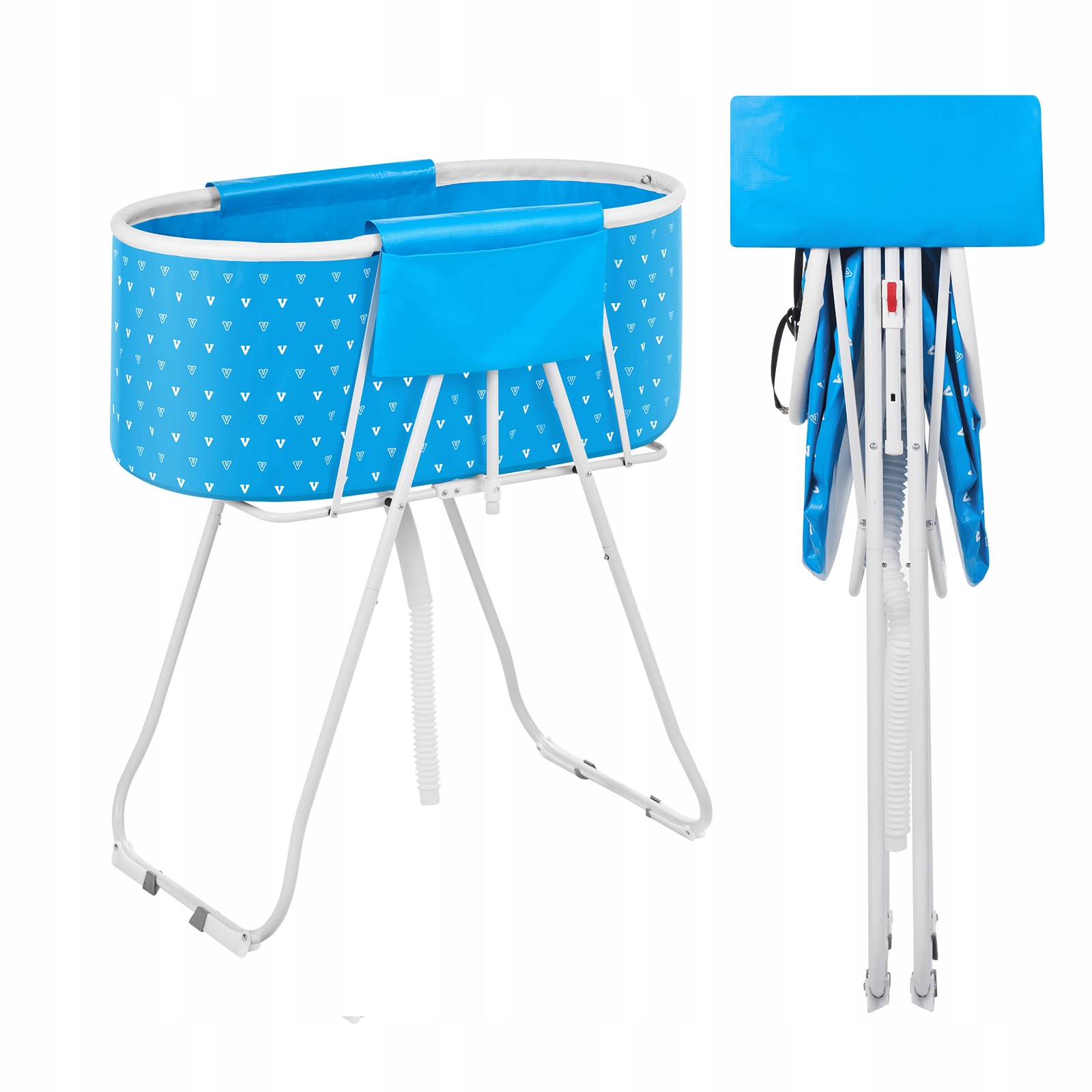 Skládací vana pro psy modrá, nosnost 100 kg, pro malé a střední psy