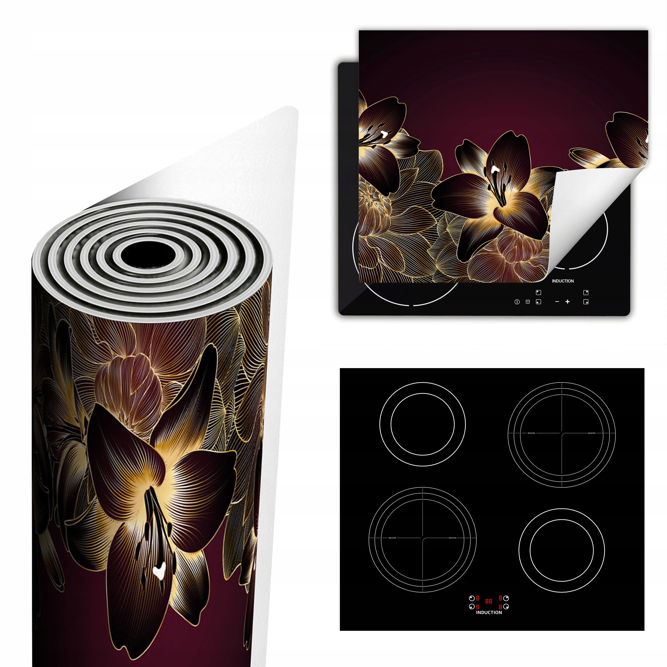 Ochranná Podložka Na Sporák Má Více Místa 60x52 Orchidej – květiny