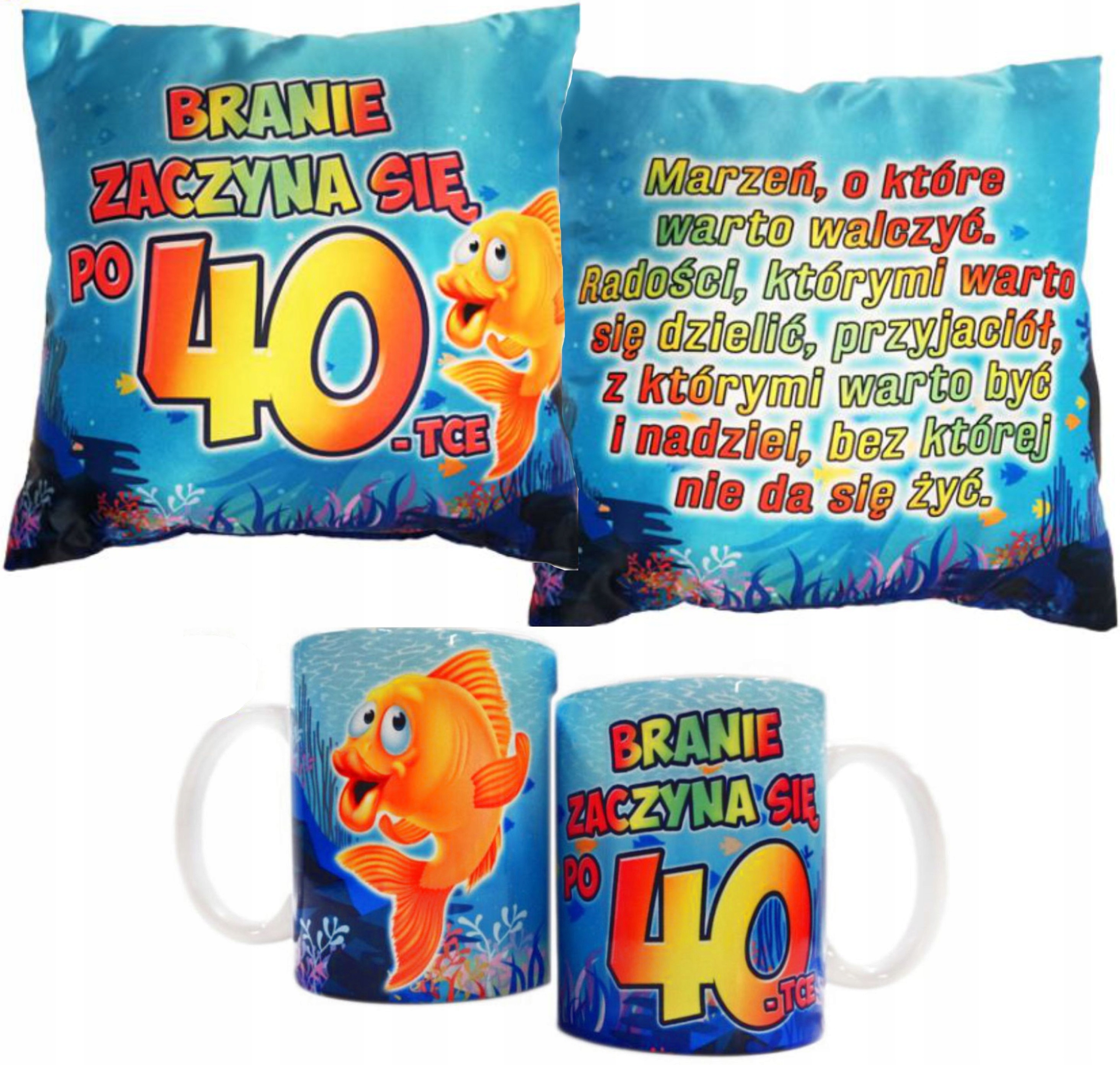 

na Urodziny Poduszka z Kubkiem 18 30 40 50
