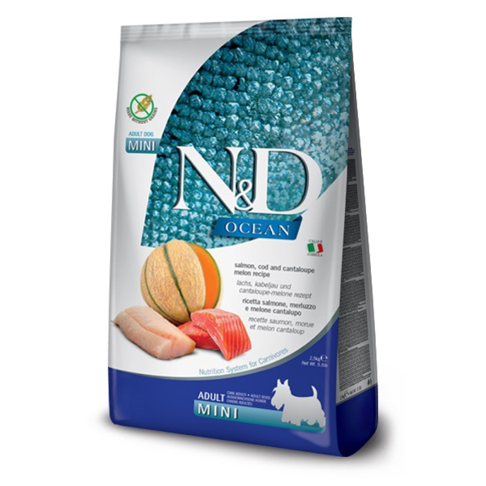 Sucha karma Farmina N&d Ocean Dog Salmon,cod&cantaloupe 2,5kg