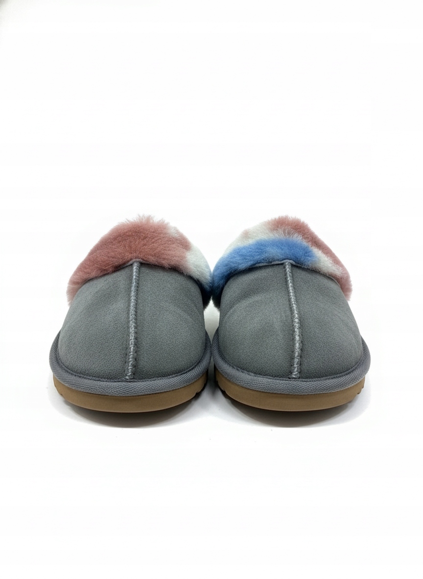 Furniq Pantofle S Barevnou Kožešinou A Podrážkou, Vlna 37 T6D