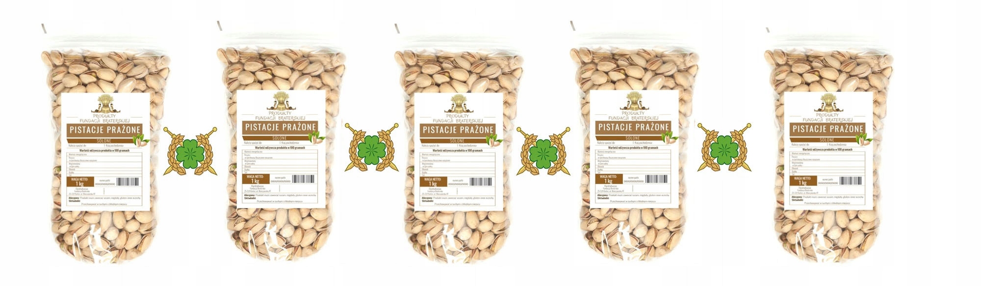 Pistacje Prażone Duże Solone 5 x 1kg f_braterska