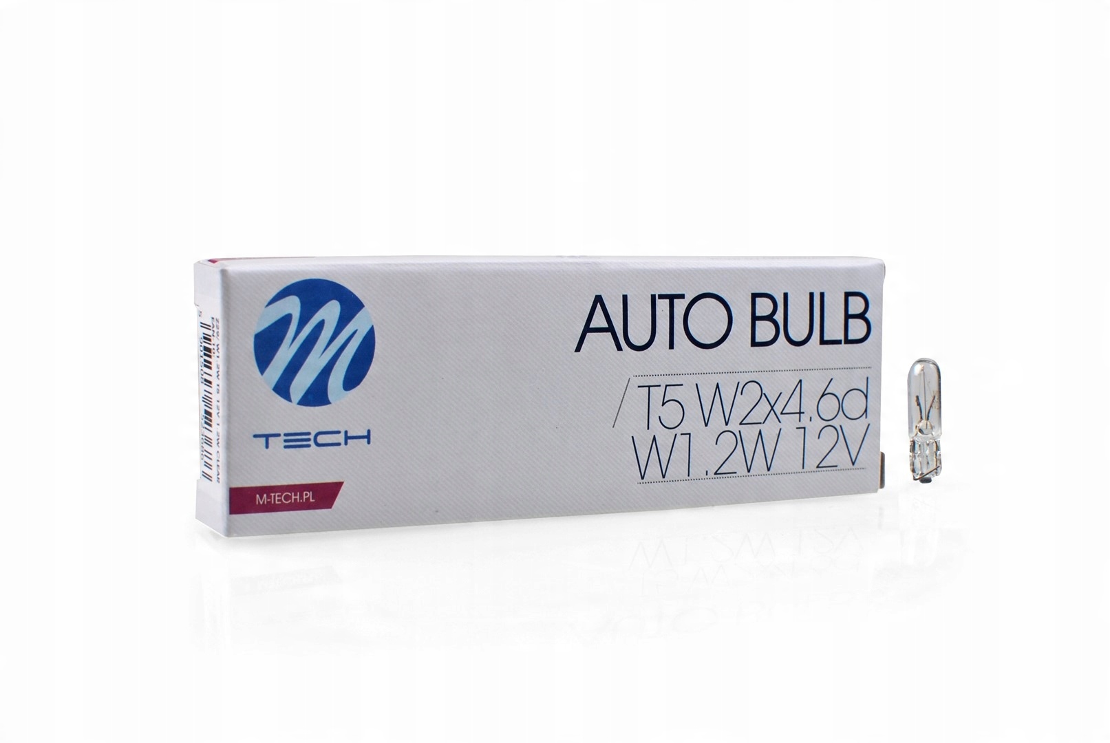 

Żarówka M-tech W1.2W T5 12V 1.2W W2x4.6d