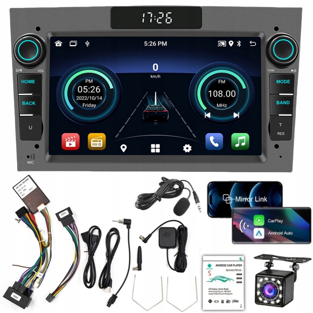 Rádio Android 13 Opel Vectra C Zafira Astra H Antara Corsa D Meriva Vivrao