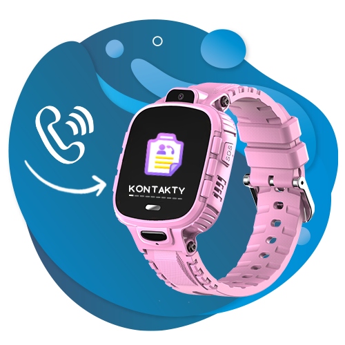 SMARTWATCH DLA DZIECI CALMEAN ACTIVE GPS IP67 SIM Kolor różowy