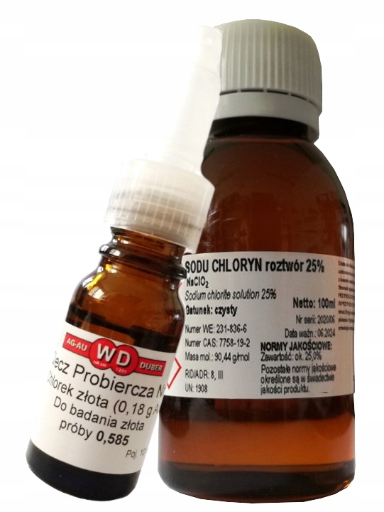 Chlorid Zlatý 0,18 g Au Mms Čistý Chloritan Sodný