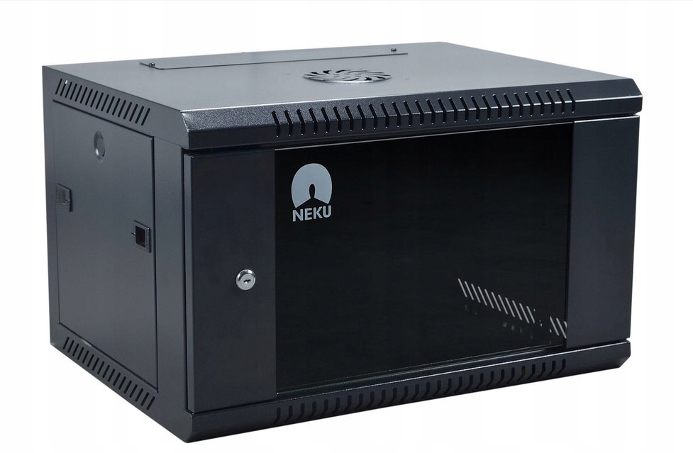 Rack skříň závěsná Neku 19" 6U 450mm, černá