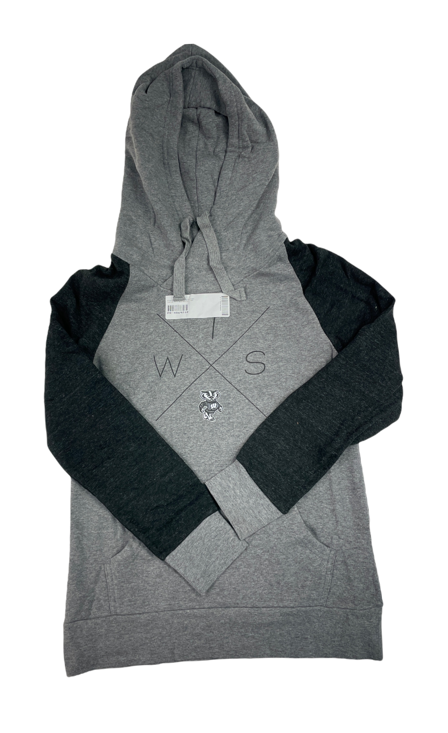 Šedá mikina s kapuce Wisconsin Badgers Ncaa M