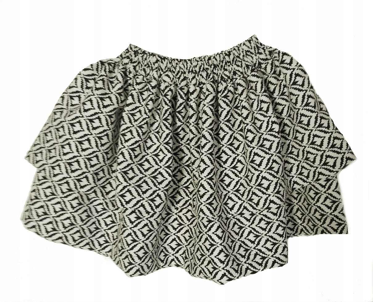 

Spódnica falbany dwuwarstwa czarno biała, polska