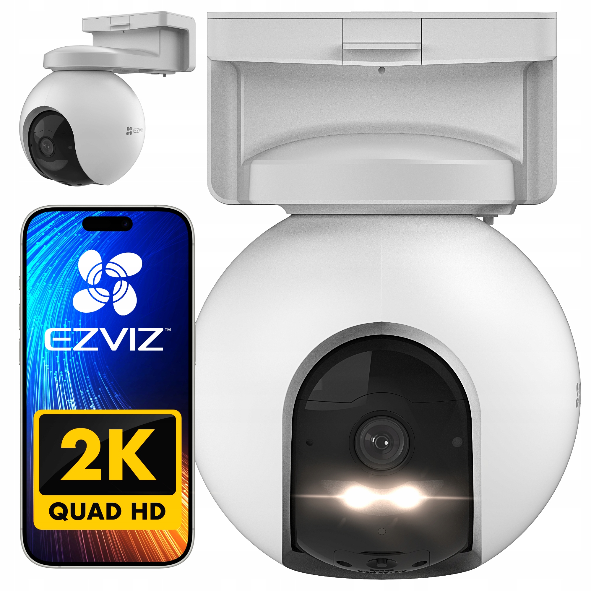 Kamera Ip EB8 2K Obrotowa 4G Lte 3MPX Zewnętrzna IR15M Sd Akumulator