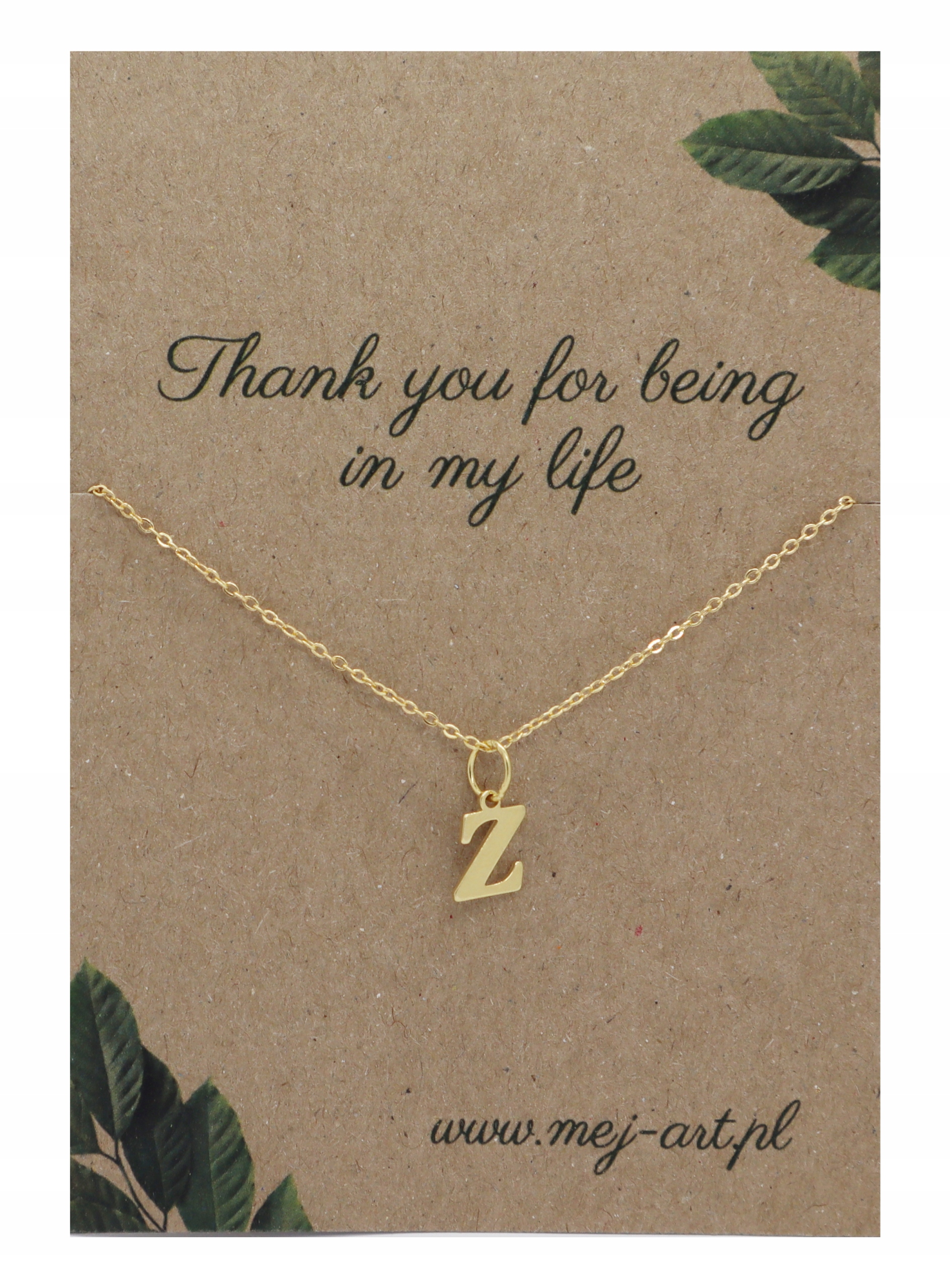 

Pozłacany Naszyjnik Z Literą Z Litera Srebro Złoto