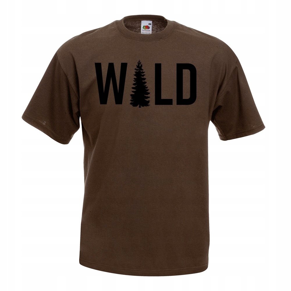 

Koszulka wild natura las drzewo XXL brązowa
