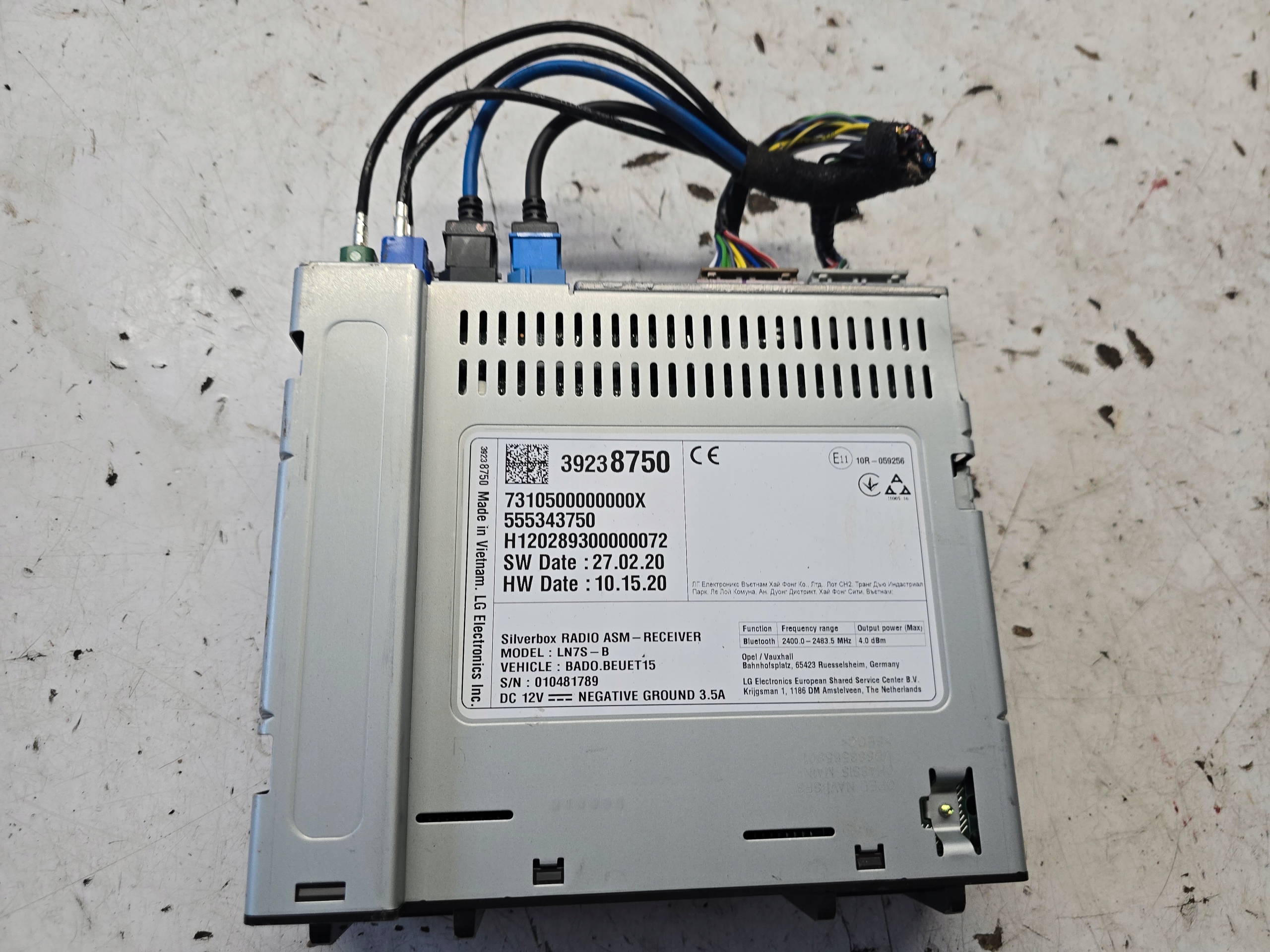 OPEL ASTRA K LIFT STACJA module RADIA navigation devices SILVERBOX 39238750