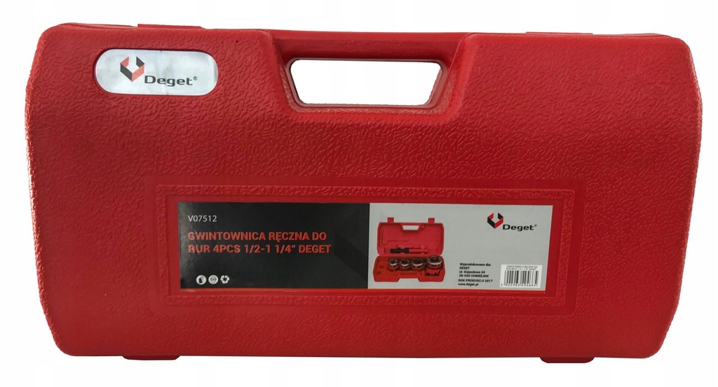 GWINTOWNICA RĘCZNA DO RUR Z GRZECHOTKĄ NARZYNKA 4 Liczba głowic 4 szt