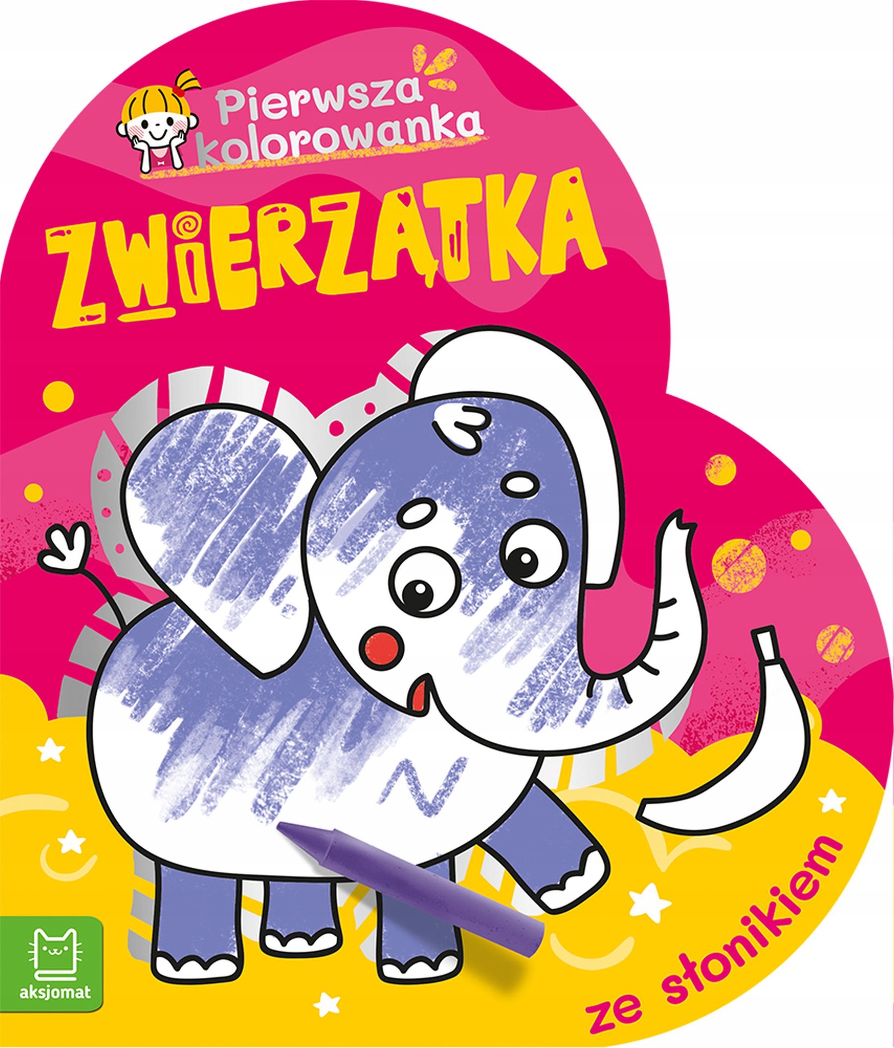 Zwierzątka. Pierwsza kolorowanka z słonikiem