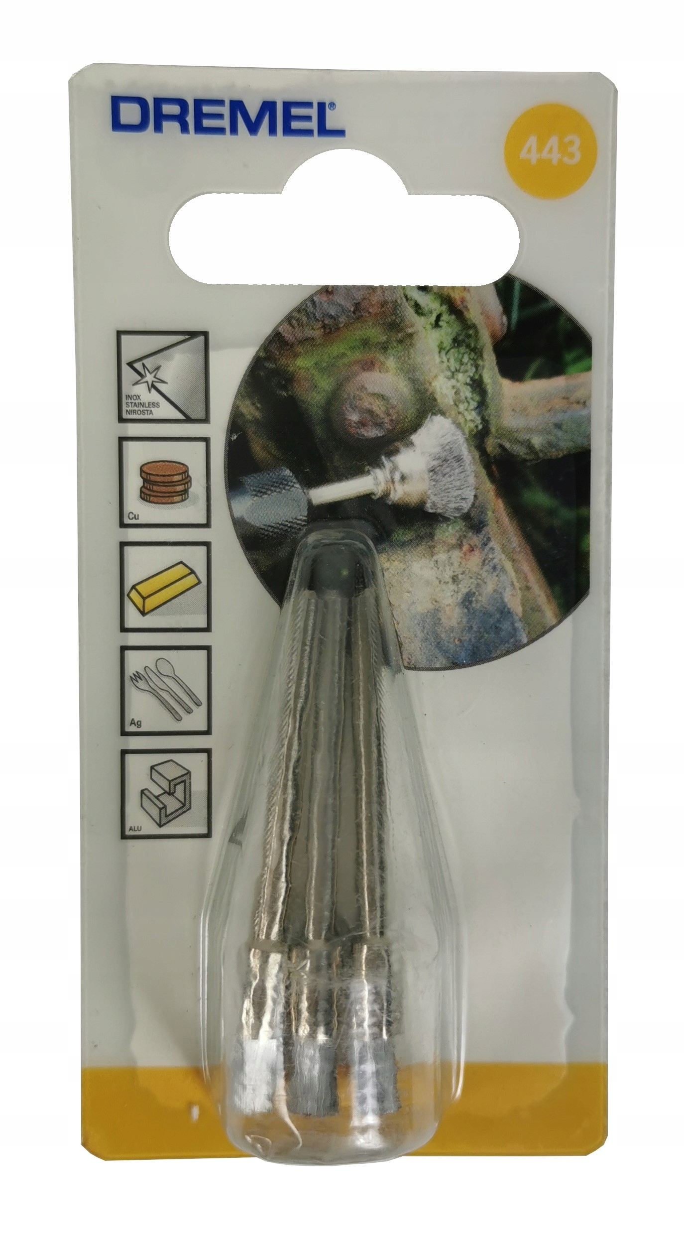 

Dremel 443 szczotka ze stali węglowej zestaw 3szt.
