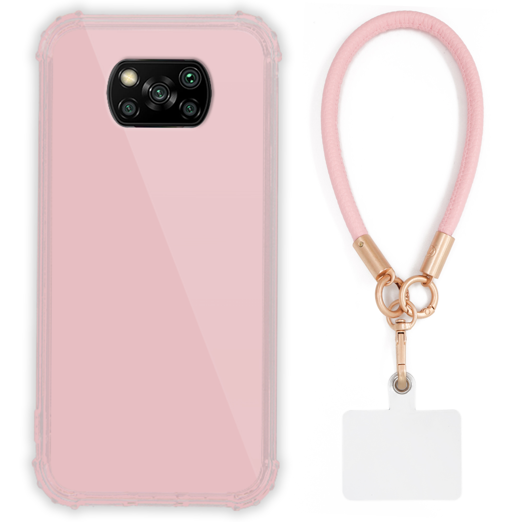 Puzdro Pre Xiaomi Poco X3 Pro Case Antishock Pinky Ružové Vodítko Sada Tpu