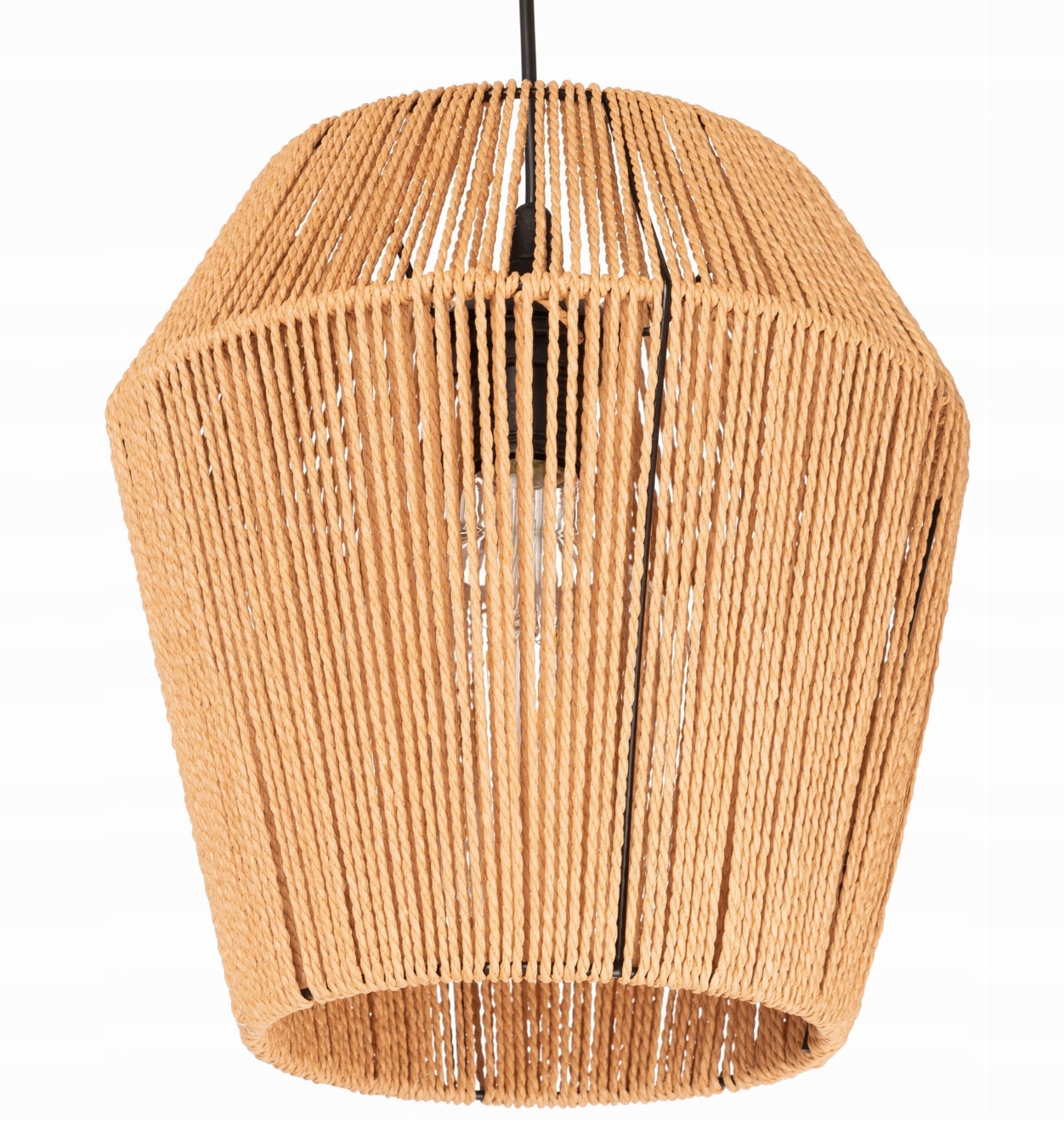 Závěsná pletená šňůrková lampa Boho přírodní