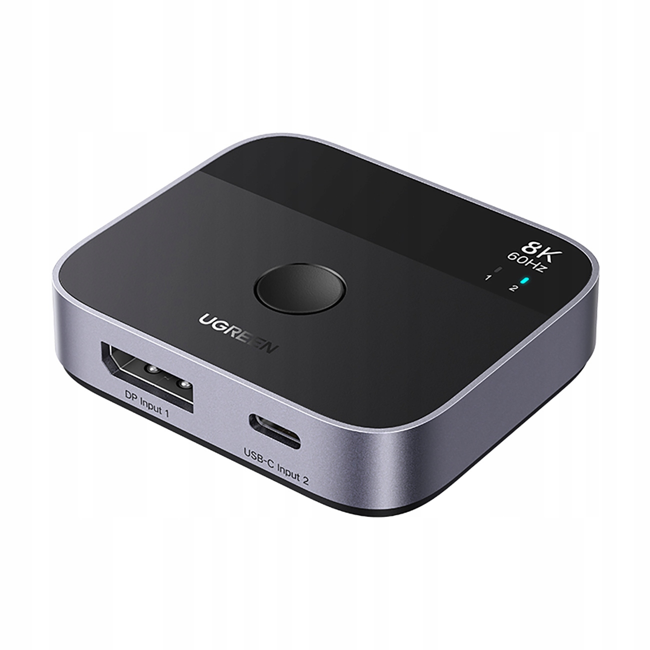 Switch Ugreen Dp/usb-c Na Usb-c 8K 60HZ 4K 120HZ Plug & Play Szary