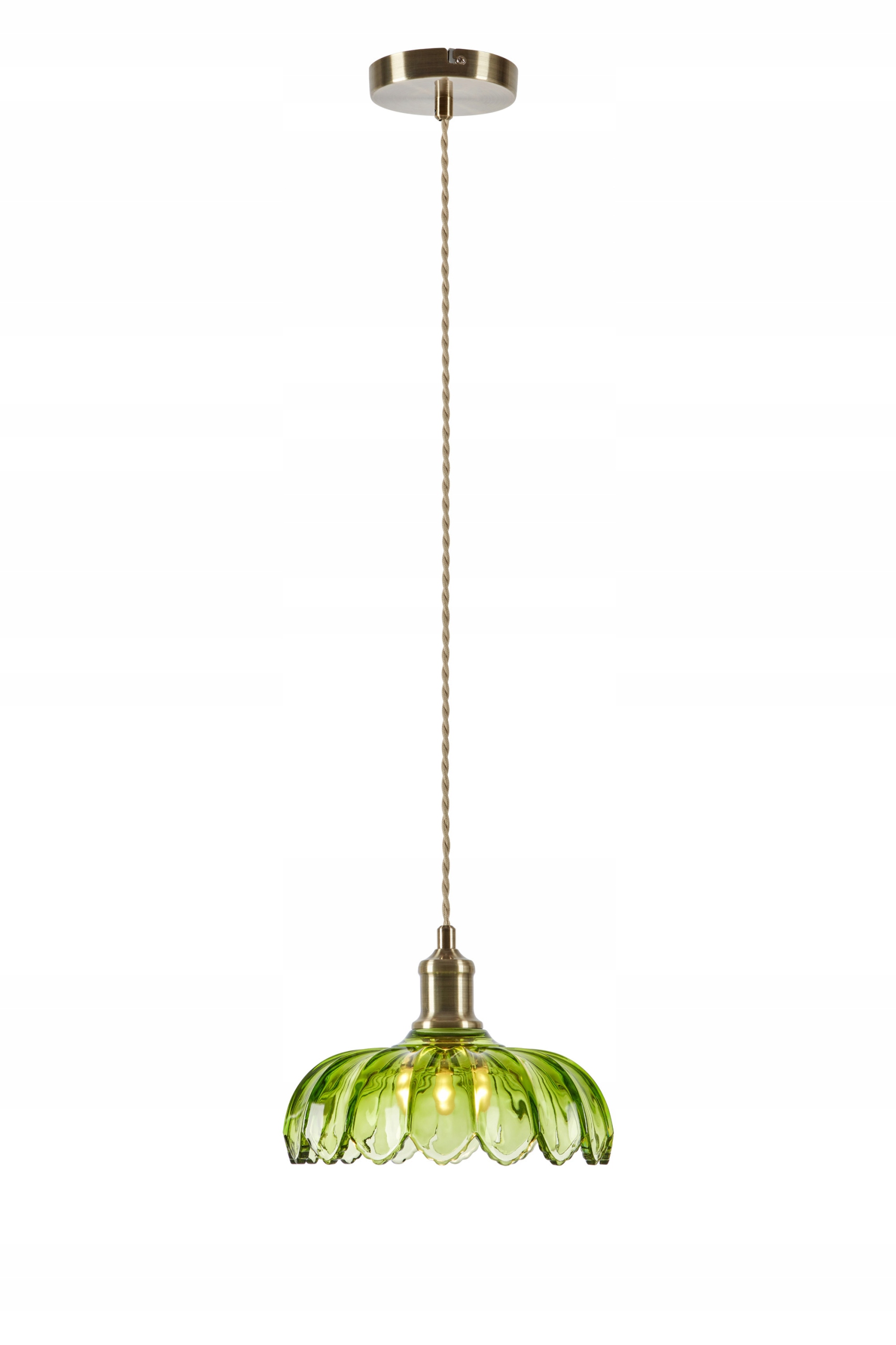 Zelená závěsná lampa se skleněným stínidlem Kurage 1xE27 109177 Markslojd