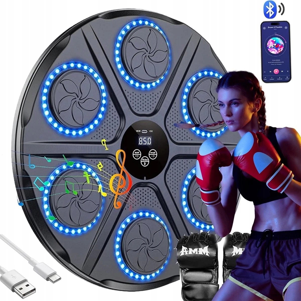 12 Trybów Inteligentna Maszyna Bokserska Led Do Domu I Siłowni