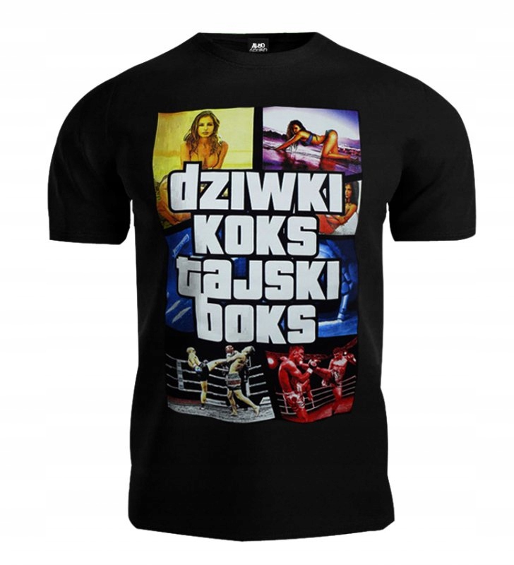 T-shirt koszulka dziwki koks tajski boks - XXXL