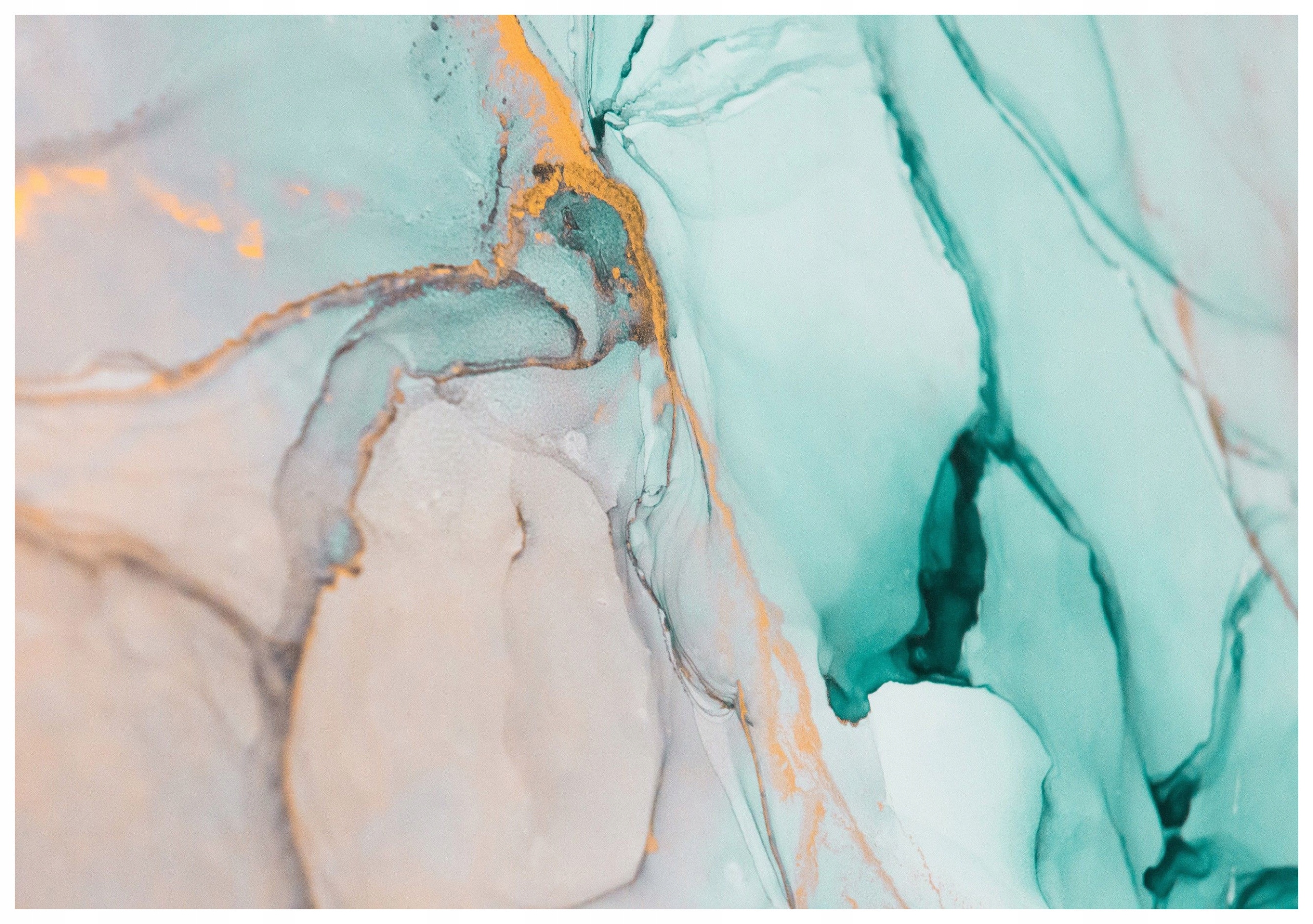 Fototapeta Abstraktní šperky Zlatá elegance Tyrkysová vinylová 460x300 lepidlo