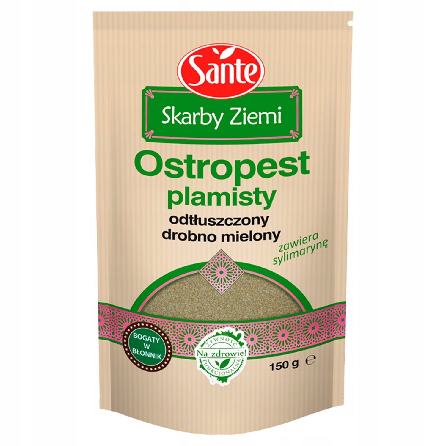 

Sante ostropest plamisty odtłuszczony mielony 150g